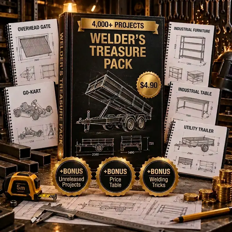 Welder's Treasure Pack mockup with technical projects
